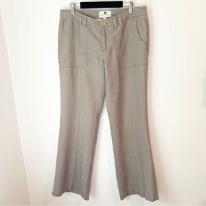 Banana Republic Taupe 100% Linen Mid-Rise Wide Hem Pants - Size 8